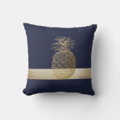 金ゴールドパイナップルストライプ,パーソナライズされた- クッション (正面)