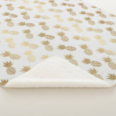 金ゴールドパイナップルパターン シェルパブランケット (3/4)