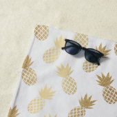金ゴールドパイナップルパターン ビーチタオル (インサイチュ)