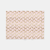 金ゴールドパイナップルパターン フリースブランケット (正面(横))