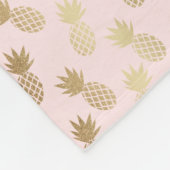 金ゴールドパイナップルパターン フリースブランケット (角)