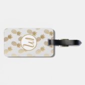 金ゴールドパイナップルパターン ラゲッジタグ (裏面横)