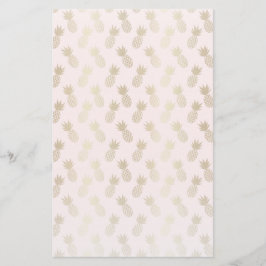 金ゴールドパイナップルパターン 便箋