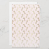 金ゴールドパイナップルパターン 便箋 (正面/裏面)