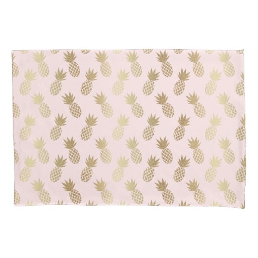 金ゴールドパイナップルパターン 枕カバー (正面左)