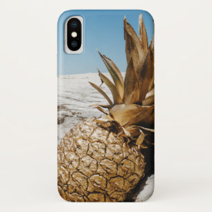 金ゴールドパイナップルビーチ iPhone X ケース