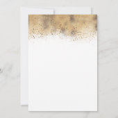 金ゴールドパイナップルピンクフローラビーチベビーシャワー 招待状 (裏面)