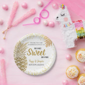 金ゴールドパイナップルホームスウィートホーム引っ越し祝いパーティー ペーパープレート (パーティー)