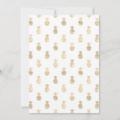 金ゴールドパイナップル卒業パーティー 招待状 (裏面)