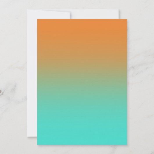 金ゴールドパイナップル熱帯ルアウ(ハワイ式宴会)ベビーシャワー 招待状 (裏面)