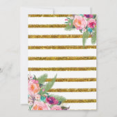 金ゴールドパイナップル第1誕生日招待状 招待状 (裏面)