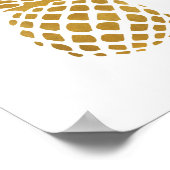 金ゴールドパイナップル – アートプリント ポスター (角)