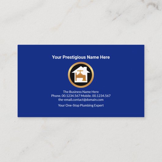 金ゴールドパイプクリエイティブ配管記号 名刺 (裏面)