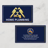 金ゴールドパイプレンチ水栓配管 名刺 (正面/裏面)