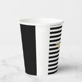 金ゴールドパイロットウィングブラックとホワイトストライプの金ゴールド 紙コップ (右)