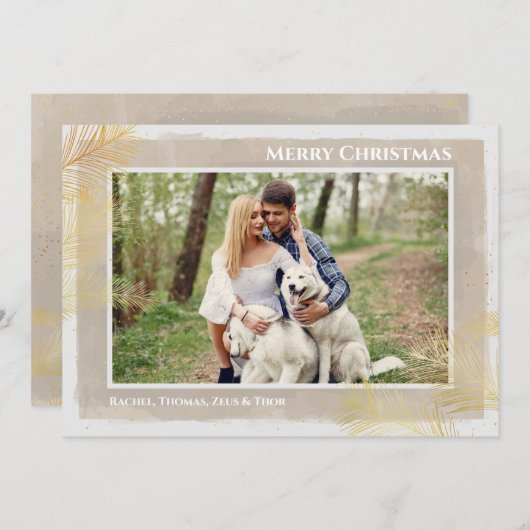 金ゴールドパインズクリスマスフォト シーズンカード (正面/裏面)