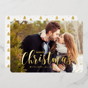 金ゴールドパインズ写真あいさつ 箔招待状