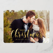 金ゴールドパインズ写真あいさつ 箔招待状 (正面)