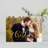 金ゴールドパインズ写真あいさつ 箔招待状 (立ち正面)