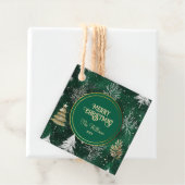 金ゴールドパインツリーズシルバースノーフレークスハンターグリーン フェイバータグ (インサイチュ)