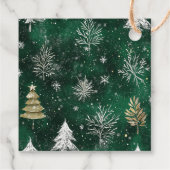 金ゴールドパインツリーズシルバースノーフレークスハンターグリーン フェイバータグ (裏面)