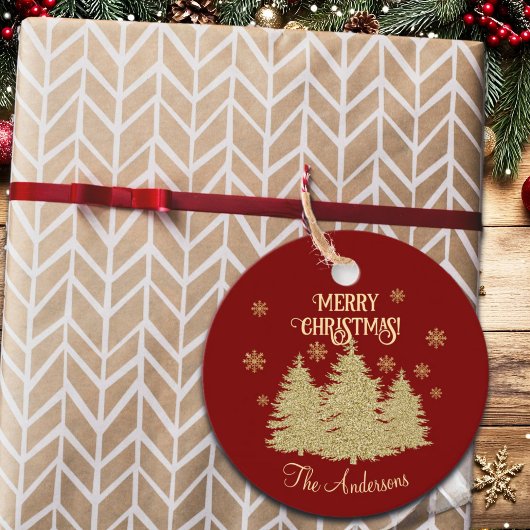 金ゴールドパインツリーズ金ゴールド雪片 フェイバータグ