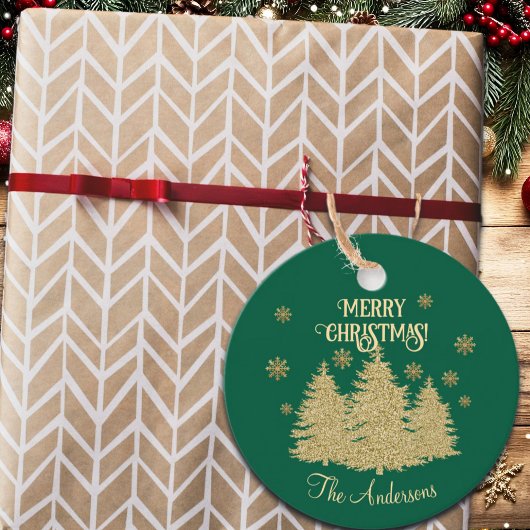 金ゴールドパインツリーズ金ゴールド雪片 フェイバータグ