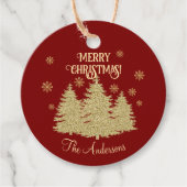 金ゴールドパインツリーズ金ゴールド雪片 フェイバータグ (正面)