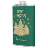 金ゴールドパインツリーズ金ゴールド雪片 フラスク (左)