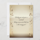 金ゴールドパインツリーブランチ写真メリークリスマス (裏面)