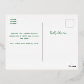 金ゴールドパインツリー3フォトコラージクリスマス 箔シーズンポストカード (裏面)