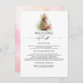 金ゴールドパイン結婚アップル情報ゲスト エンクロージャーカード (正面/裏面)