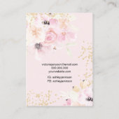 金ゴールドパステルフローラロゴジュエリーイヤリングネックレスb 名刺 (裏面)