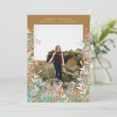 金ゴールドパステルベリークリスマスホリデーフォトカード シーズンカード (スタンド正面)