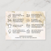 金ゴールドパステルワクシングアフターケア名刺 名刺 (裏面)