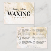 金ゴールドパステルワクシングアフターケア名刺 名刺 (正面/裏面)