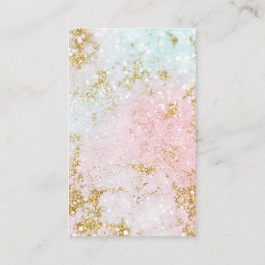 金ゴールドパステルDIYネックレスイヤリングディスプレイホルダー 名刺 (裏面)