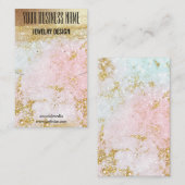 金ゴールドパステルDIYネックレスイヤリングディスプレイホルダー 名刺 (正面/裏面)