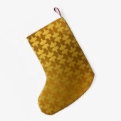 金ゴールドパターエレガントンクリスマスホリデー スモールクリスマスストッキング (裏面 (吊り時))