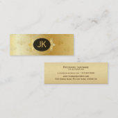 金ゴールドパターエレガントン(黒)アクセント スキニー名刺 (正面/裏面)