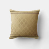 金ゴールドパターンとブルゴーニュ クッション (裏面)