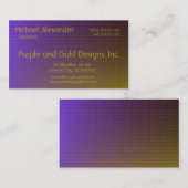 金ゴールドパターンへの紫色 名刺 (正面/裏面)