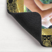 金ゴールドパターン写真フレーム マウスパッド (コーナー)