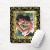 金ゴールドパターン写真フレーム マウスパッド (マウス)