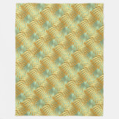 金ゴールドパターン フリースブランケット (正面)