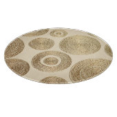 金ゴールドパターン:光沢のある抽象芸術高級デザイン カッティングボード (角)