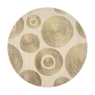 金ゴールドパターン：光沢のある抽象芸術高級デザイン カッティングボード