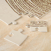 金ゴールドパターン：光沢のある抽象芸術高級デザイン ジグソーパズル (側面)