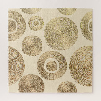 金ゴールドパターン：光沢のある抽象芸術高級デザイン ジグソーパズル