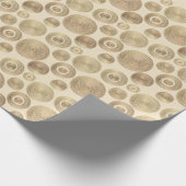 金ゴールドパターン：光沢のある抽象芸術高級デザイン ラッピングペーパー (角)